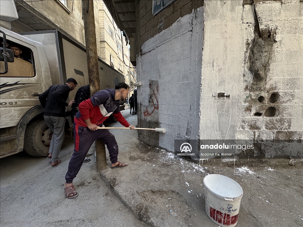 Han Yunus’ta Ramazan öncesi temizlik ve süsleme çalışmaları yapıldı