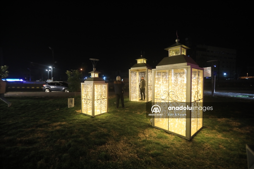 Площадь Омейядов в Дамаске засияла огнями в связи с наступлением Рамазана