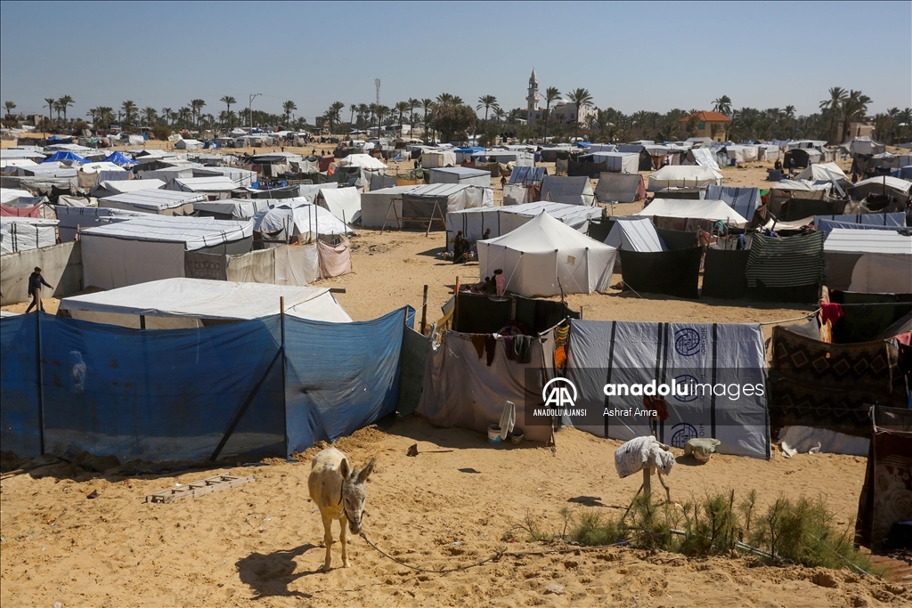 Han Yunus'a geri dönen Gazzeliler, çadır kampı kurdu