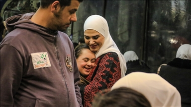 Şam'da Down sendromlu gençler için iftar sofrası kuruldu