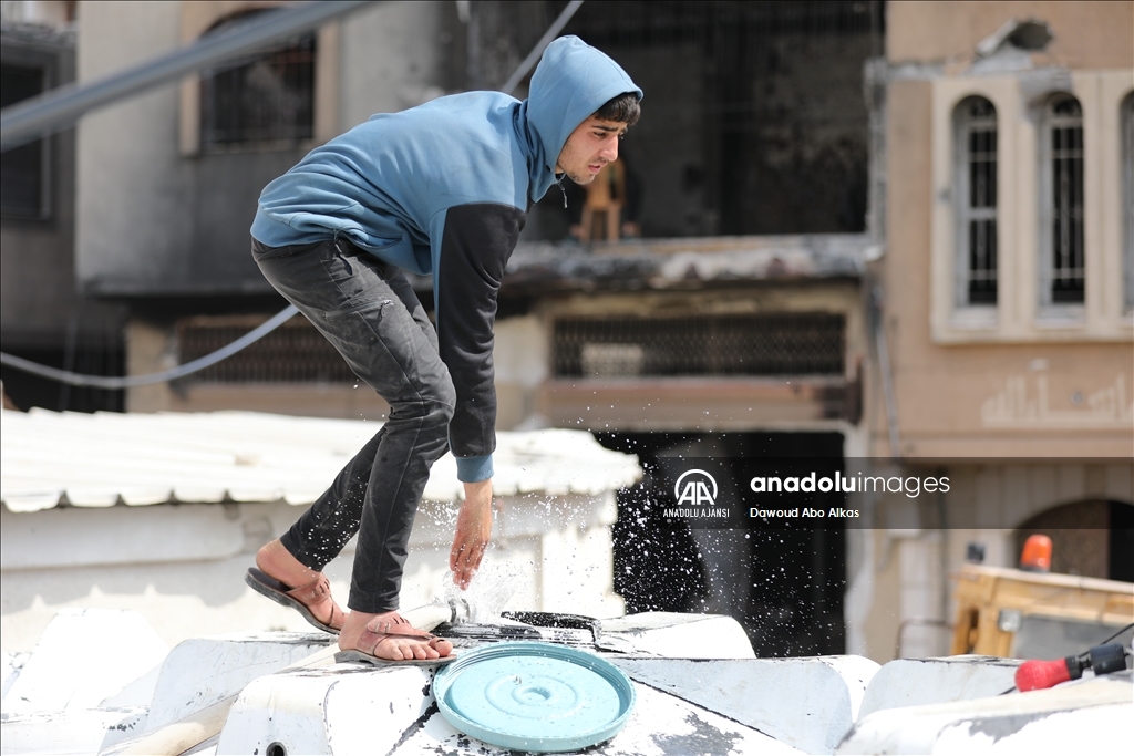 Gazze'deki su krizi devam ediyor