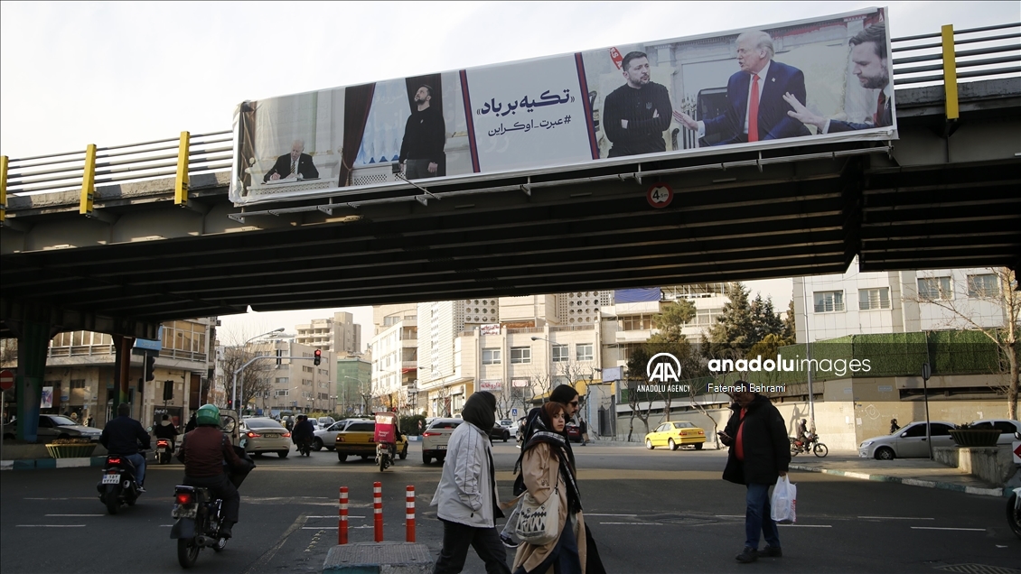 Posters on Tehran streets after Zelenskyy - Trump debate