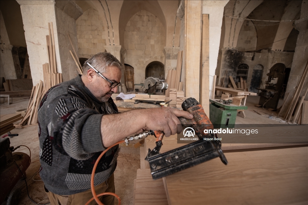 Halep’teki Emevi Ulu Camii’nde restorasyon çalışmaları sürüyor