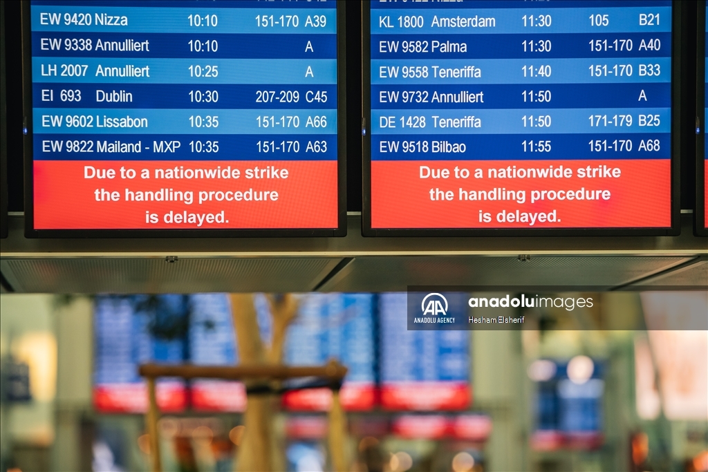 Germany airport strikes affect nearly half a million passengers
