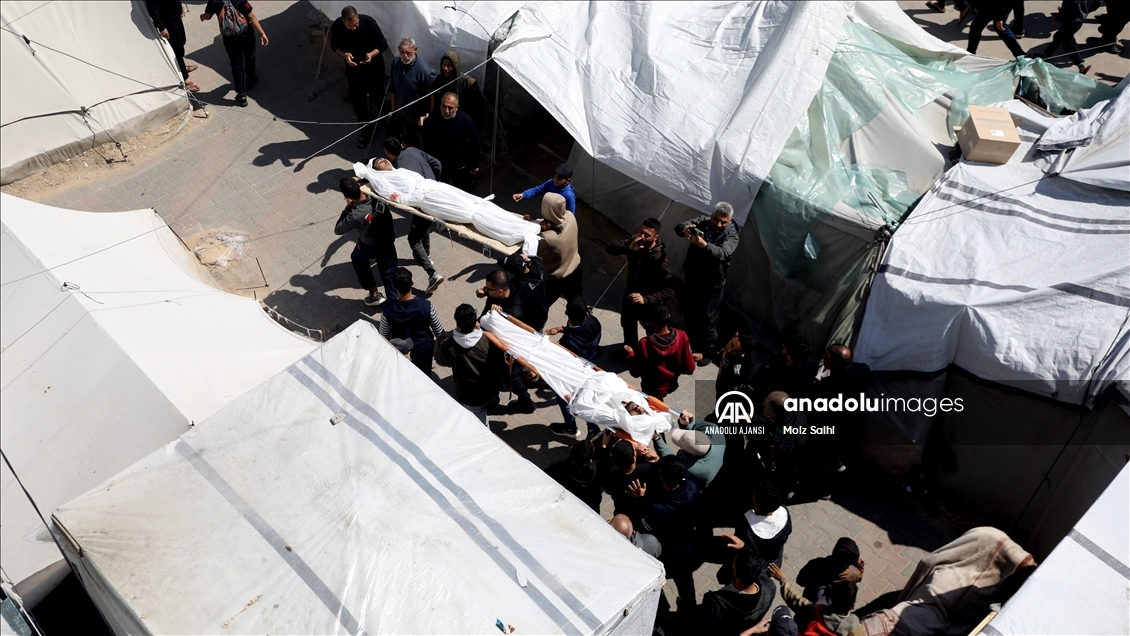 İsrail'in saldırısında hayatını kaybeden 3 Filistinli kardeşin cenaze töreni