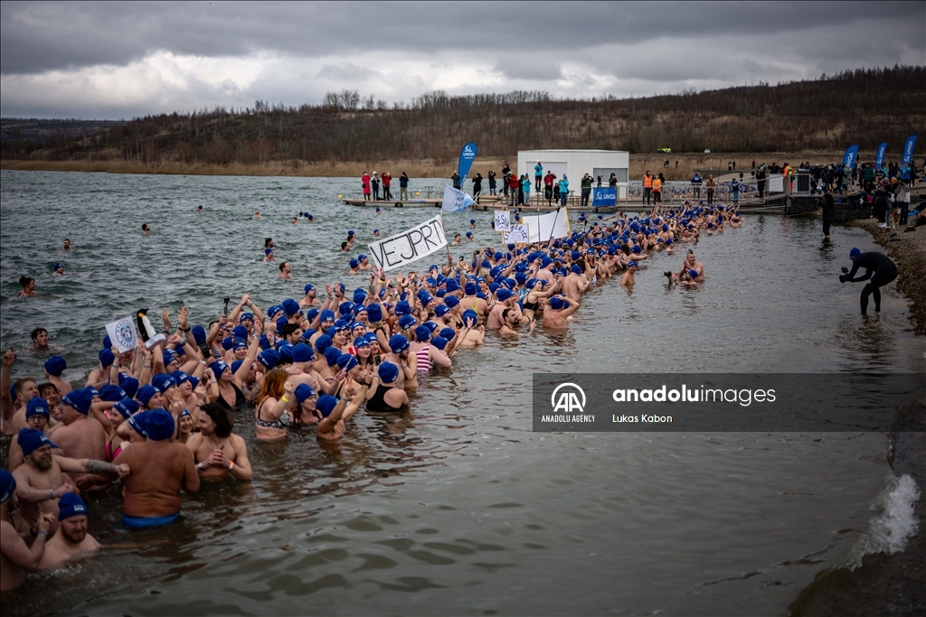 Guinness world records largest polar bear dip in the Czech Republic
