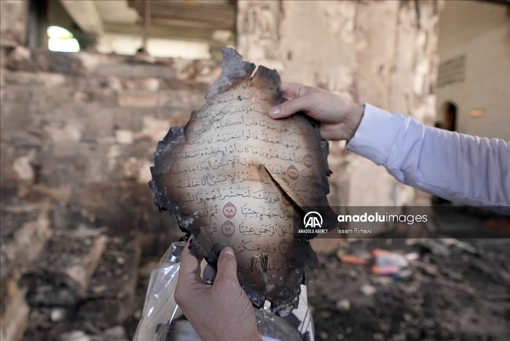 "مسجد النصر" بنابلس.. هبة فلسطينية لترميم معلم أحرقته إسرائيل