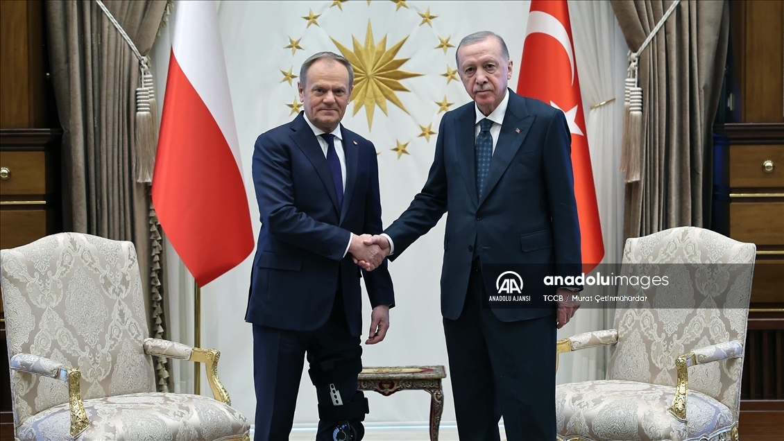Cumhurbaşkanı Erdoğan, Polonya Başbakanı Tusk'ı resmi törenle karşıladı