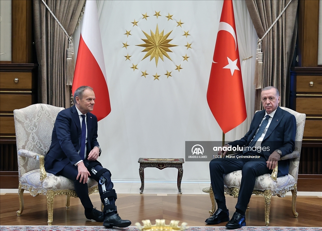 Cumhurbaşkanı Erdoğan, Polonya Başbakanı Tusk'ı resmi törenle karşıladı