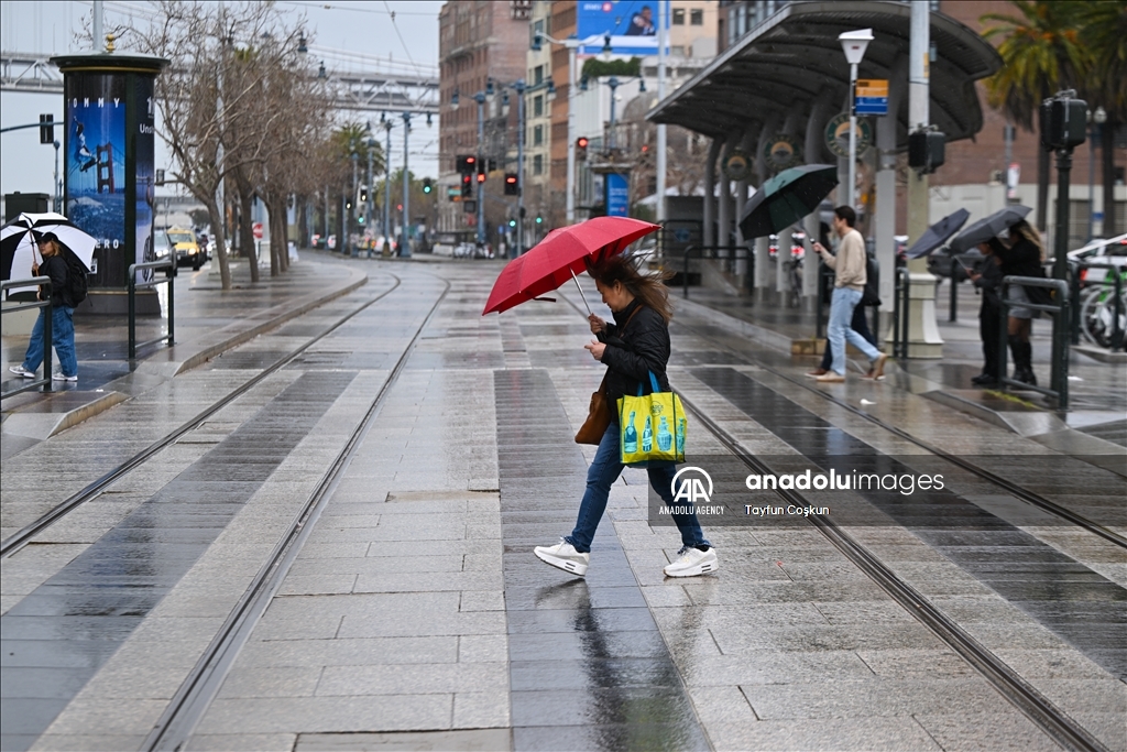 Rainy day in San Francisco, California