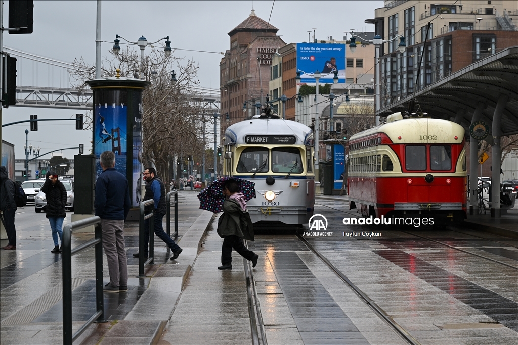 Rainy day in San Francisco, California