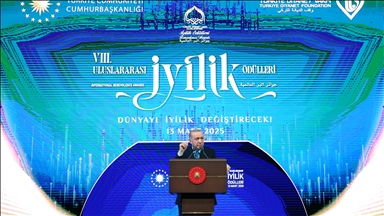 Cumhurbaşkanı Recep Tayyip Erdoğan, Türkiye Diyanet Vakfı 8. Uluslararası İyilik Ödülleri programına katıldı.