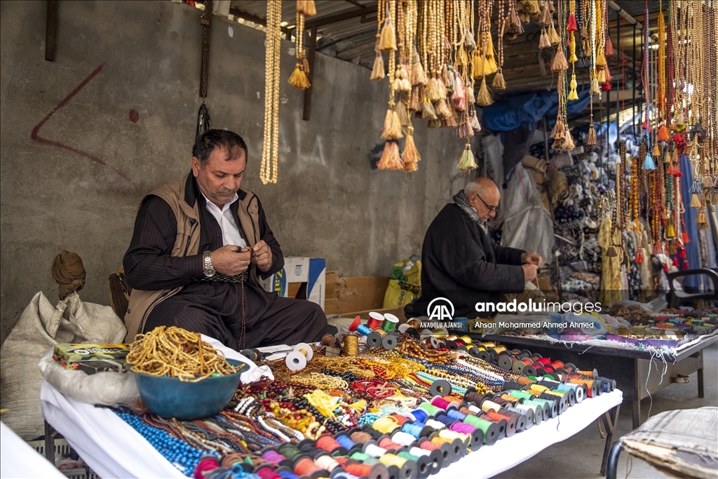 Erbil'de ramazan ayının gelişiyle tespih satışlarında artış yaşanıyor