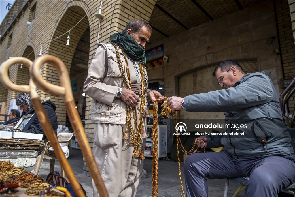 Erbil'de ramazan ayının gelişiyle tespih satışlarında artış yaşanıyor
