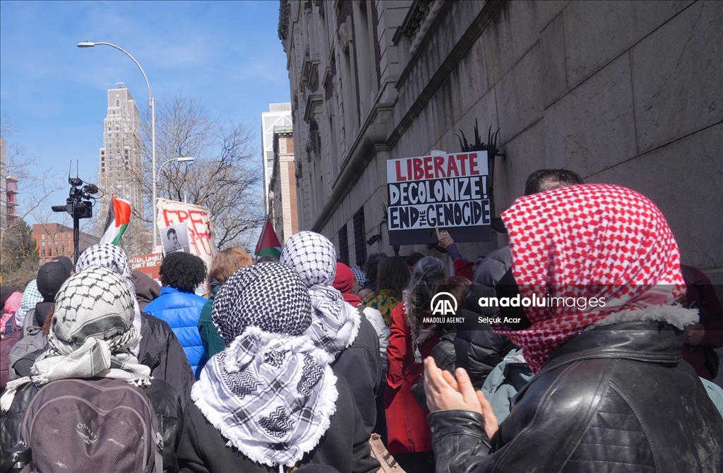 В Нью-Йорке прошла акция в поддержку палестинского активиста Махмуда Халиля