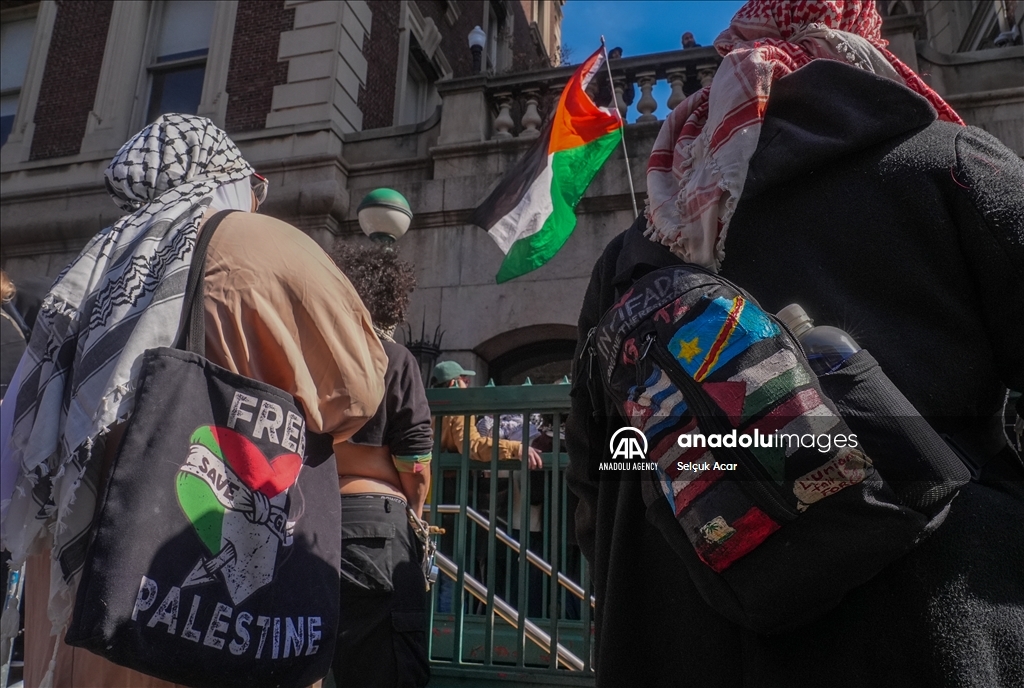 В Нью-Йорке прошла акция в поддержку палестинского активиста Махмуда Халиля