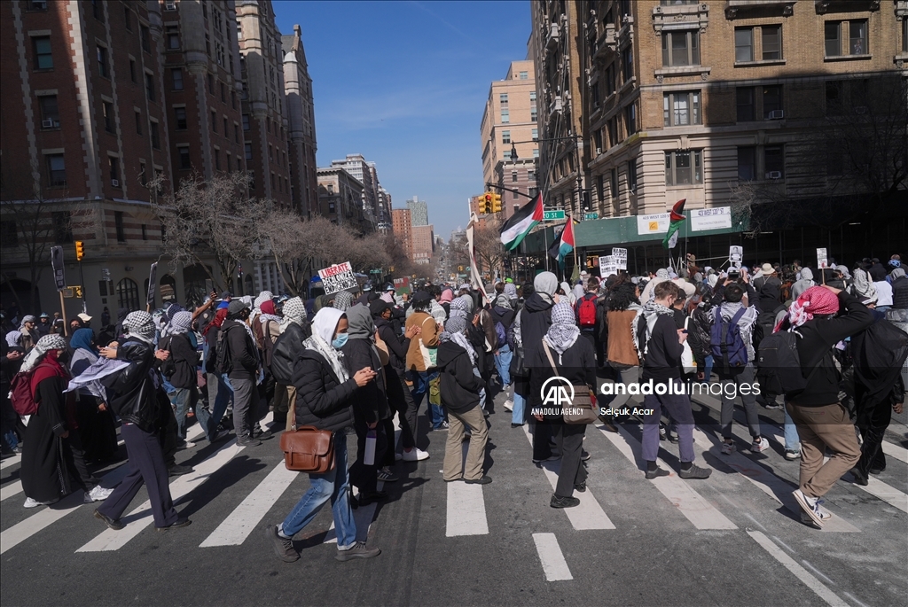 В Нью-Йорке прошла акция в поддержку палестинского активиста Махмуда Халиля