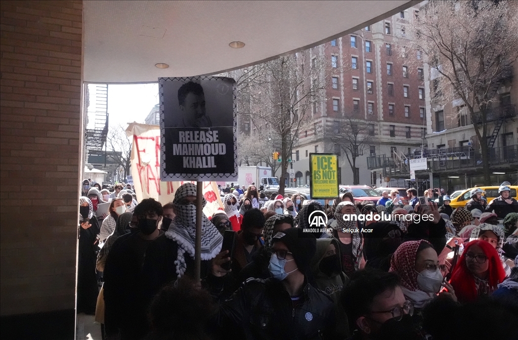 В Нью-Йорке прошла акция в поддержку палестинского активиста Махмуда Халиля