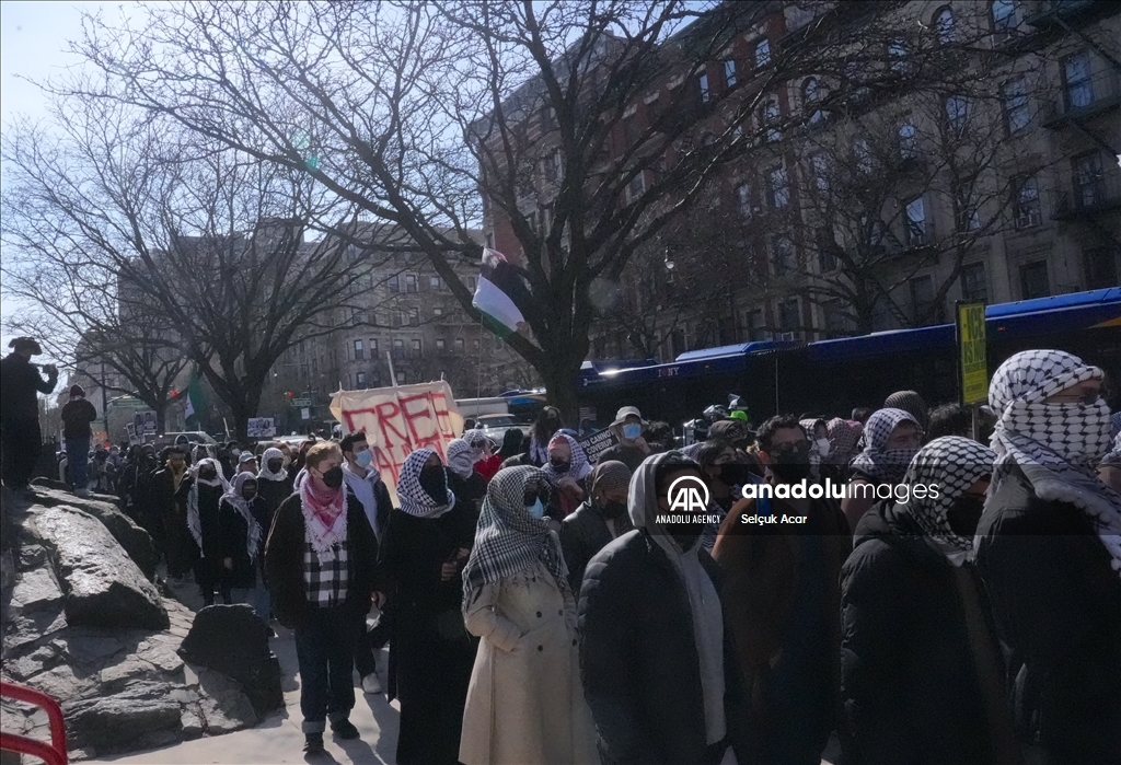 В Нью-Йорке прошла акция в поддержку палестинского активиста Махмуда Халиля