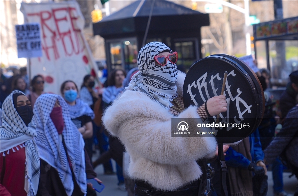 В Нью-Йорке прошла акция в поддержку палестинского активиста Махмуда Халиля