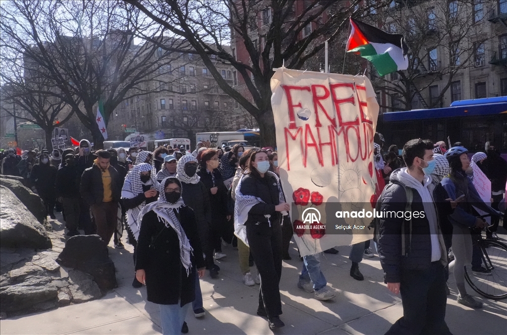 В Нью-Йорке прошла акция в поддержку палестинского активиста Махмуда Халиля