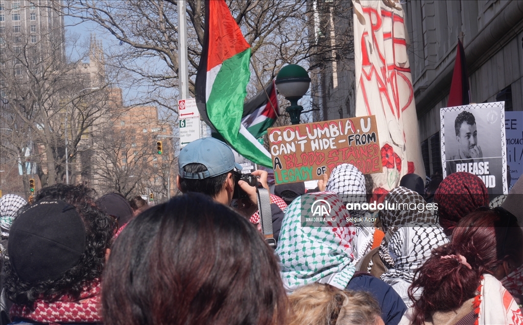 New York’ta Filistinli aktivist Halil’in serbest bırakılması için protesto düzenlendi