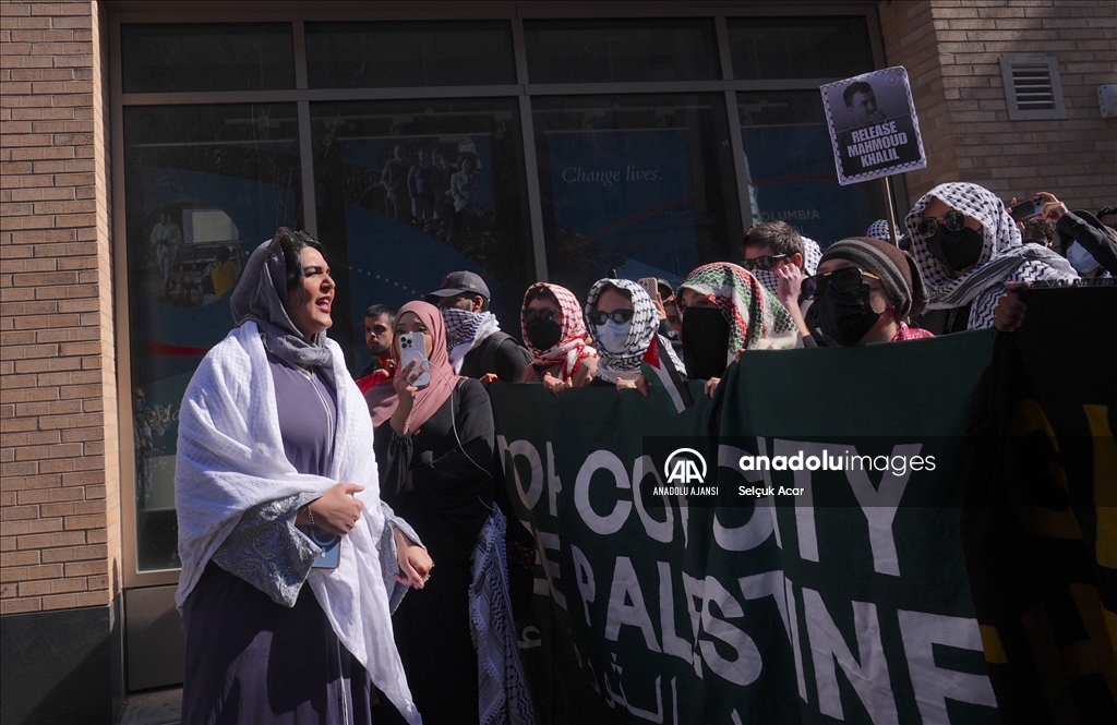 New York’ta Filistinli aktivist Halil’in serbest bırakılması için protesto düzenlendi