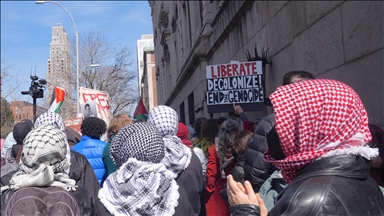 New York’ta Filistinli aktivist Halil’in serbest bırakılması için protesto düzenlendi