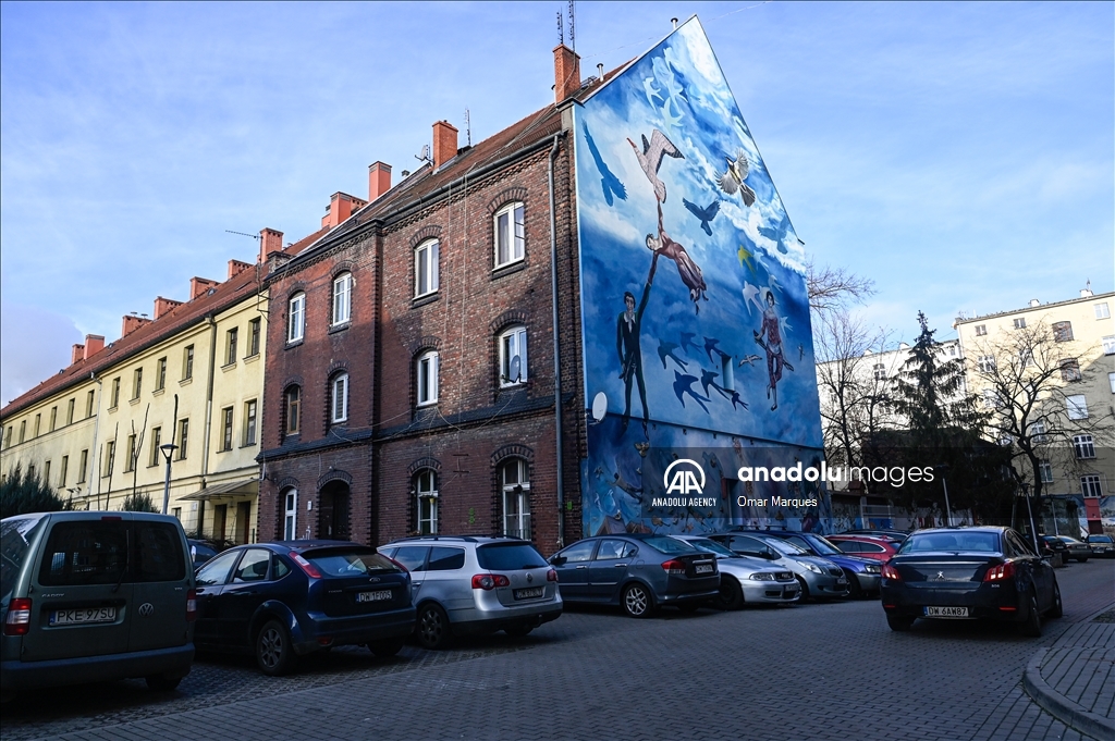 Unique and colorful courtyards of Wroclaw