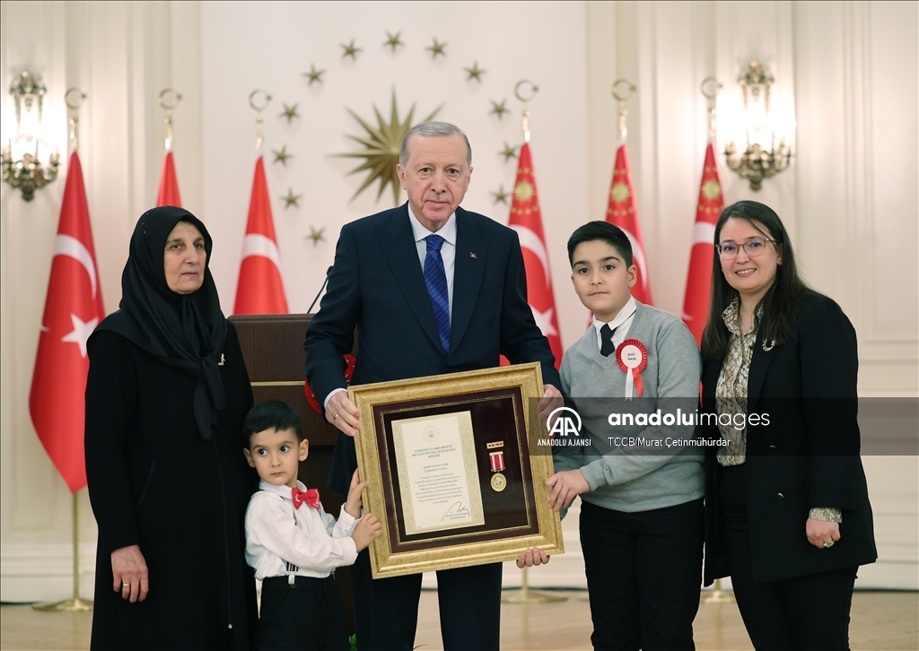 Cumhurbaşkanı Erdoğan, Devlet Övünç Madalyası Tevcih Töreni'ne katıldı