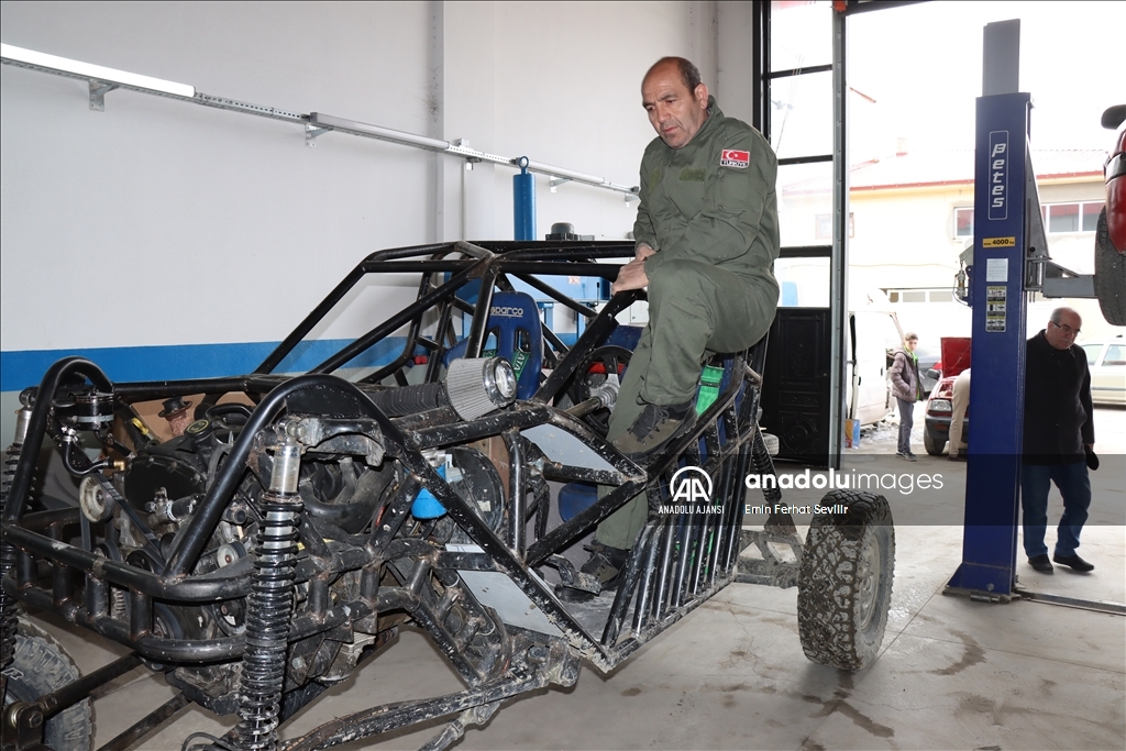 Erzincan’da motor ustası doğal gaz borularıyla offroad için araç yaptı