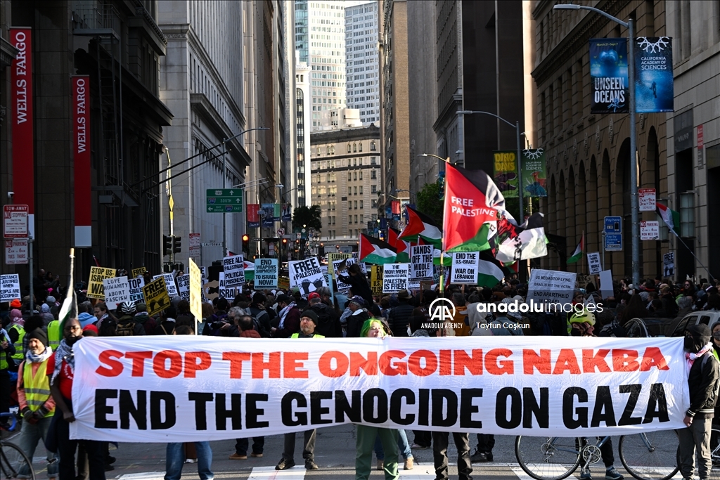 Thousands protest Israel in San Francisco