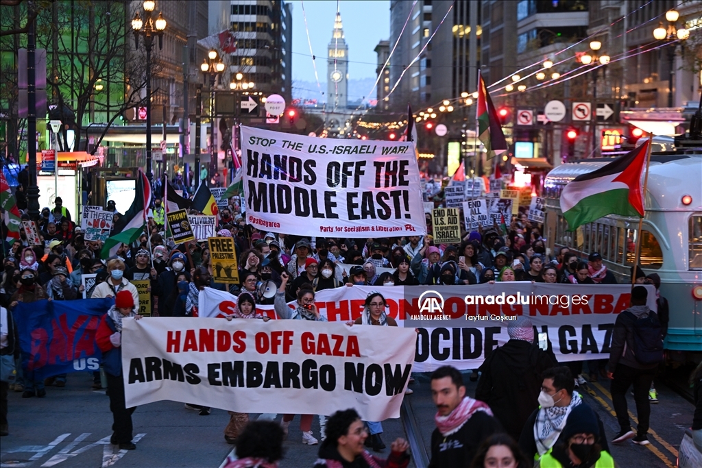 Thousands protest Israel in San Francisco