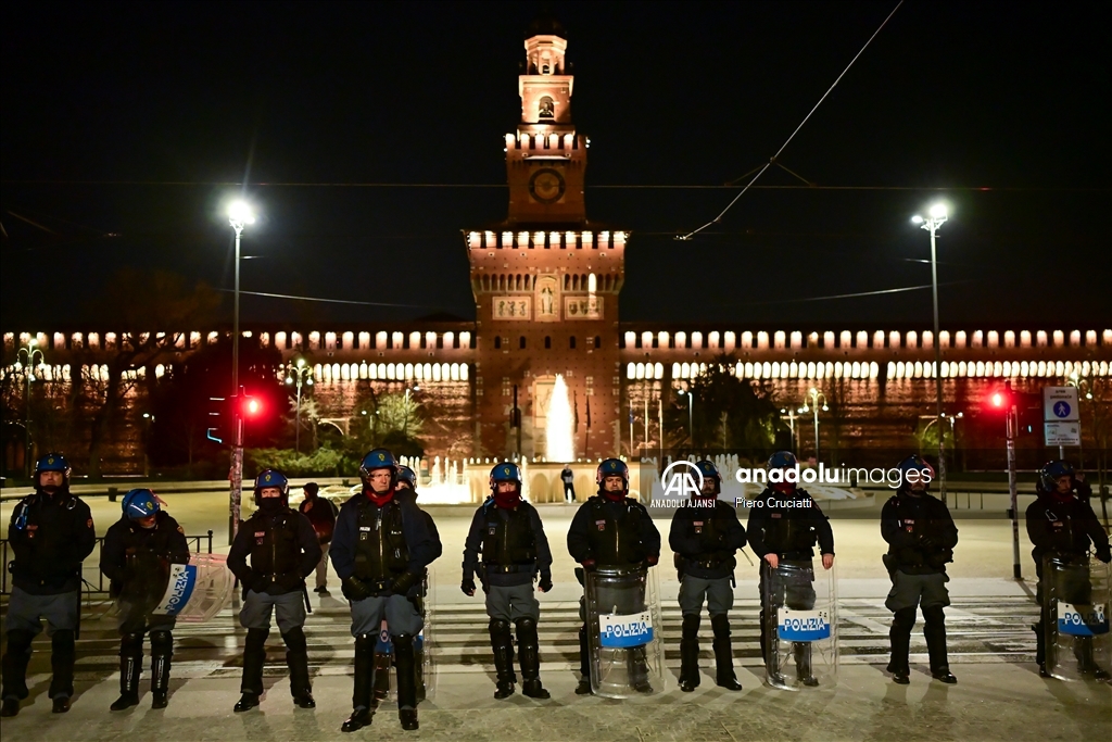 Milano'da Filistin'e destek gösterisi düzenlendi