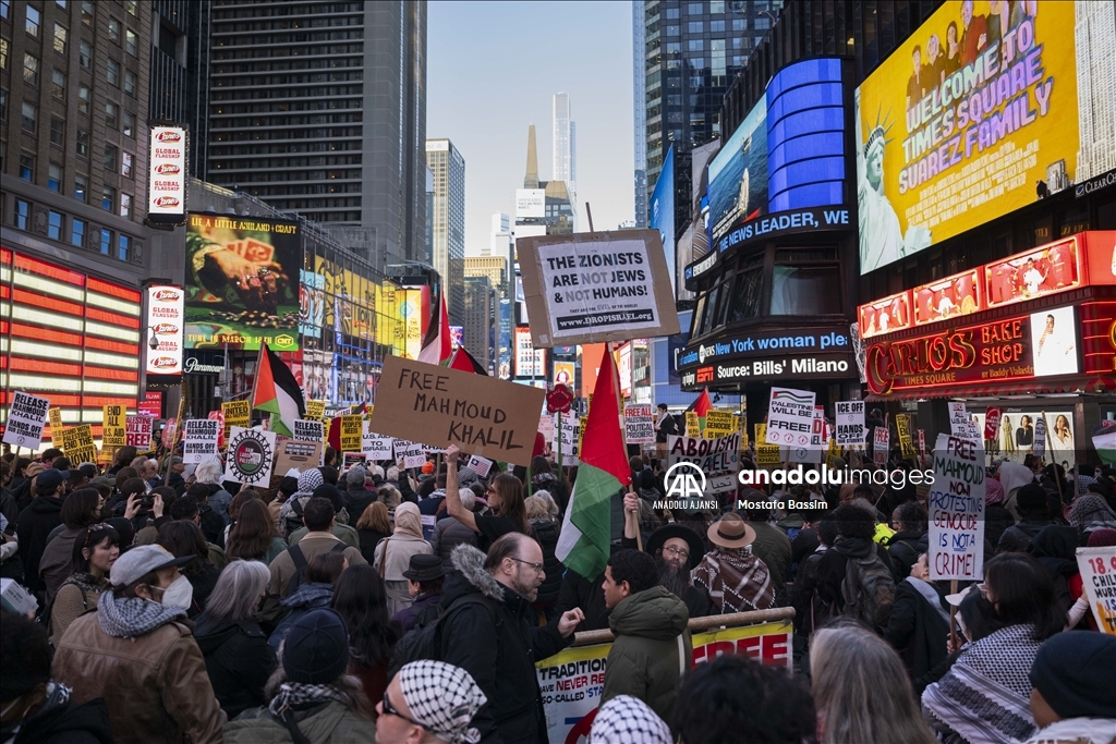 New York'ta Filistin yanlısı gösteri düzenlendi