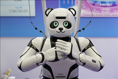 Technology companies exhibit robots in China