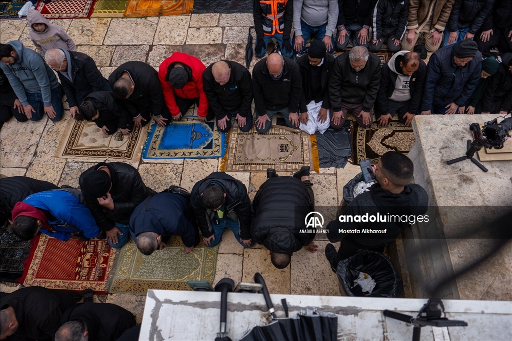 Third Friday prayer of Ramadan at Aqsa Mosque in Jerusalem