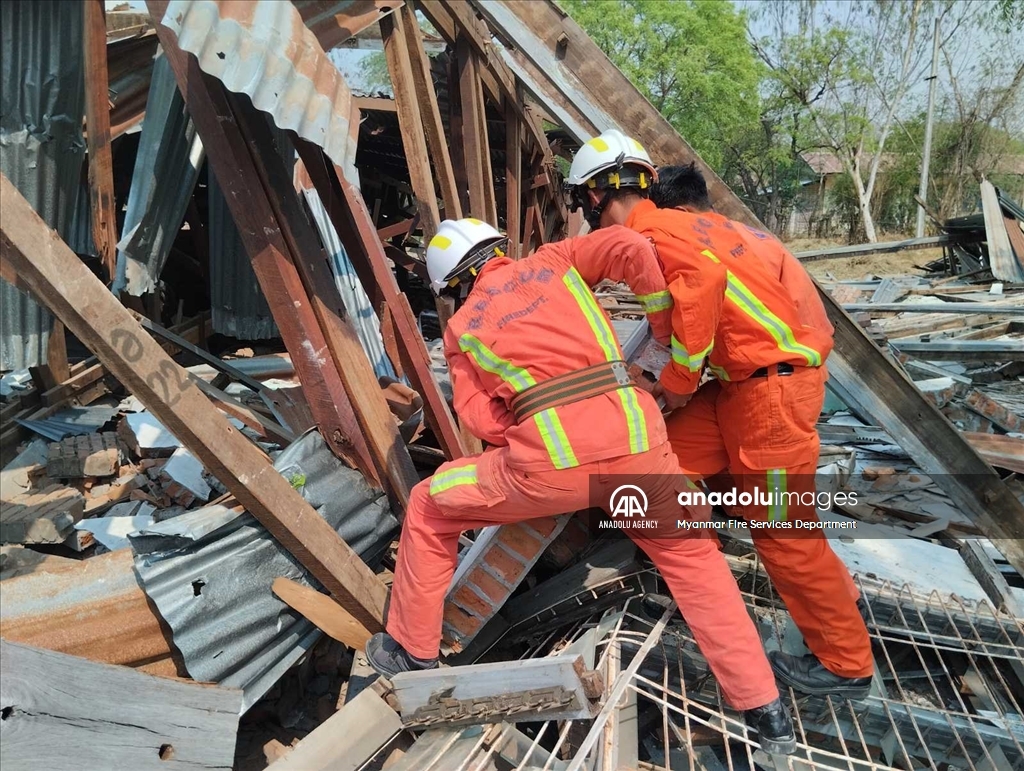 Search and rescue operations continue after Myanmar rocked by powerful earthquakes