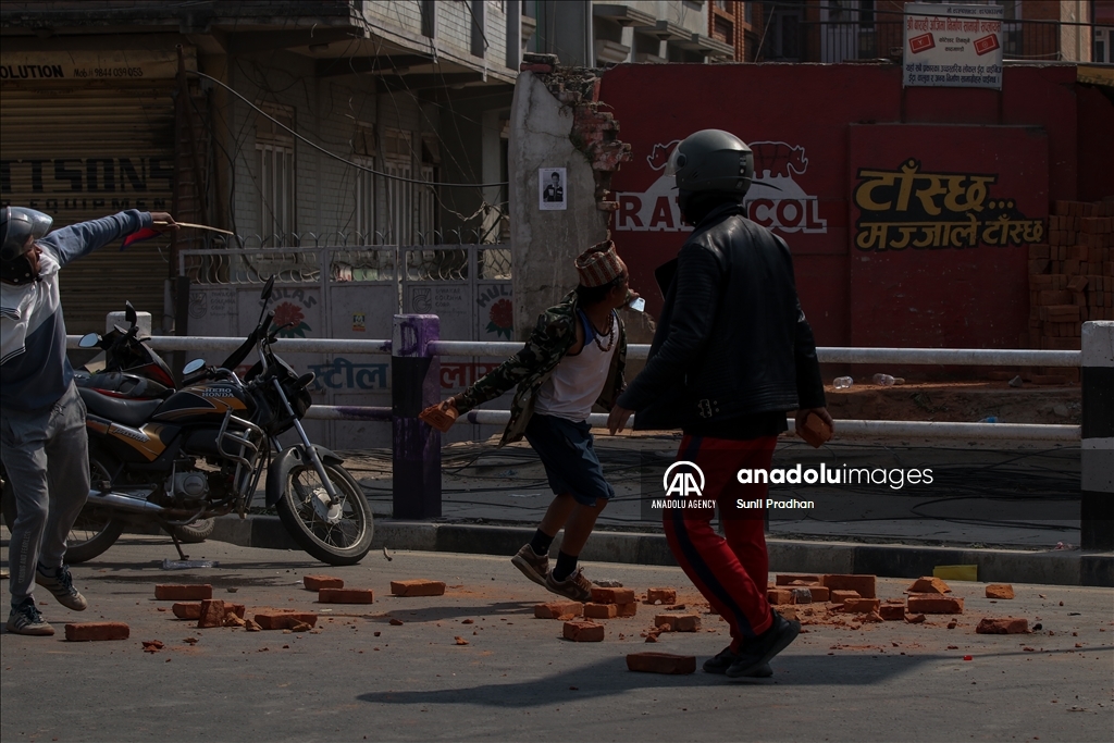 Pro-monarchy clash with police in Kathmandu