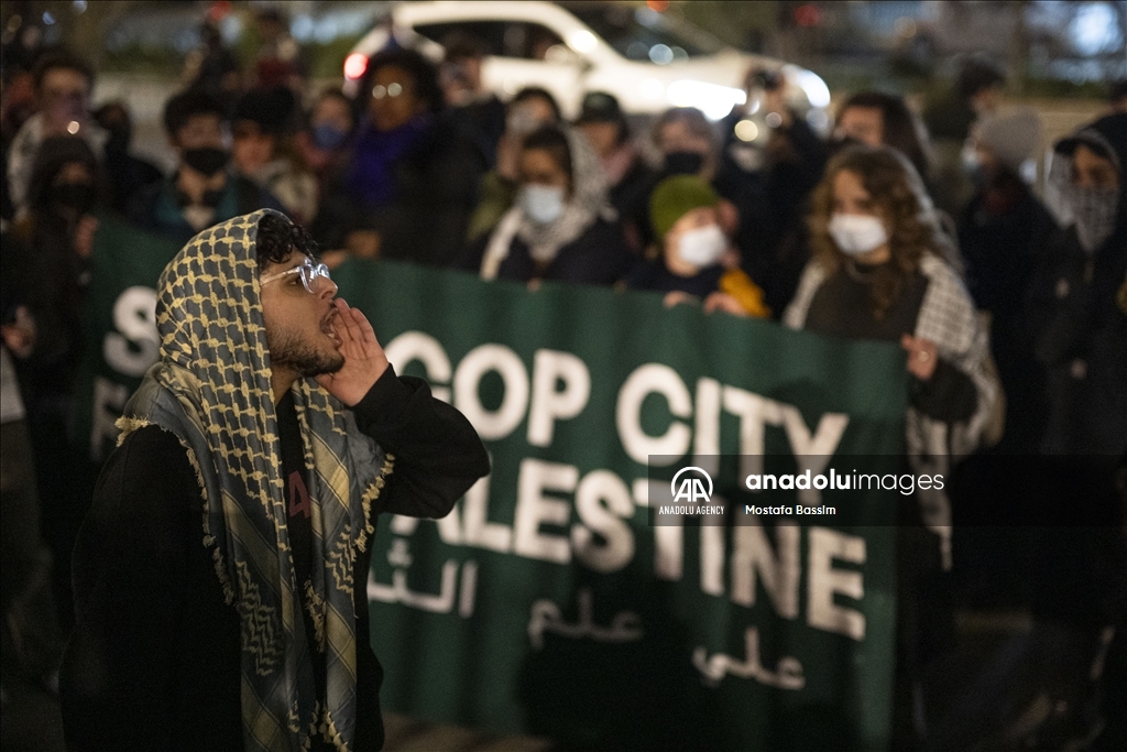 В Нью-Йорке студенты приковали себя цепями к воротам университета в поддержку палестинского активиста Халила