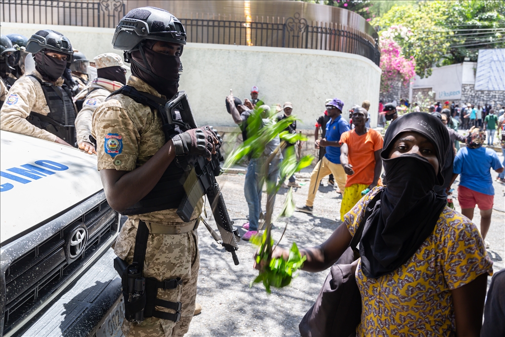 Protest against the departure of Transitional Presidential Council due to gang violence in Haiti