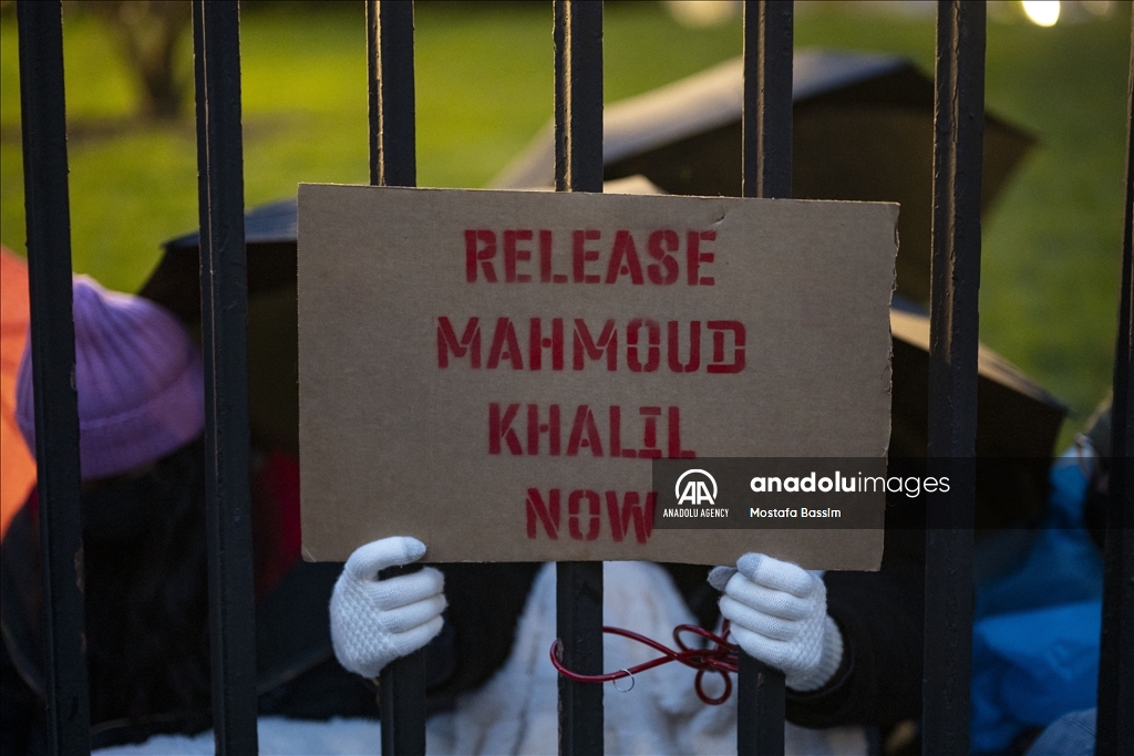 В Нью-Йорке студенты приковали себя цепями к воротам университета в поддержку палестинского активиста Халила