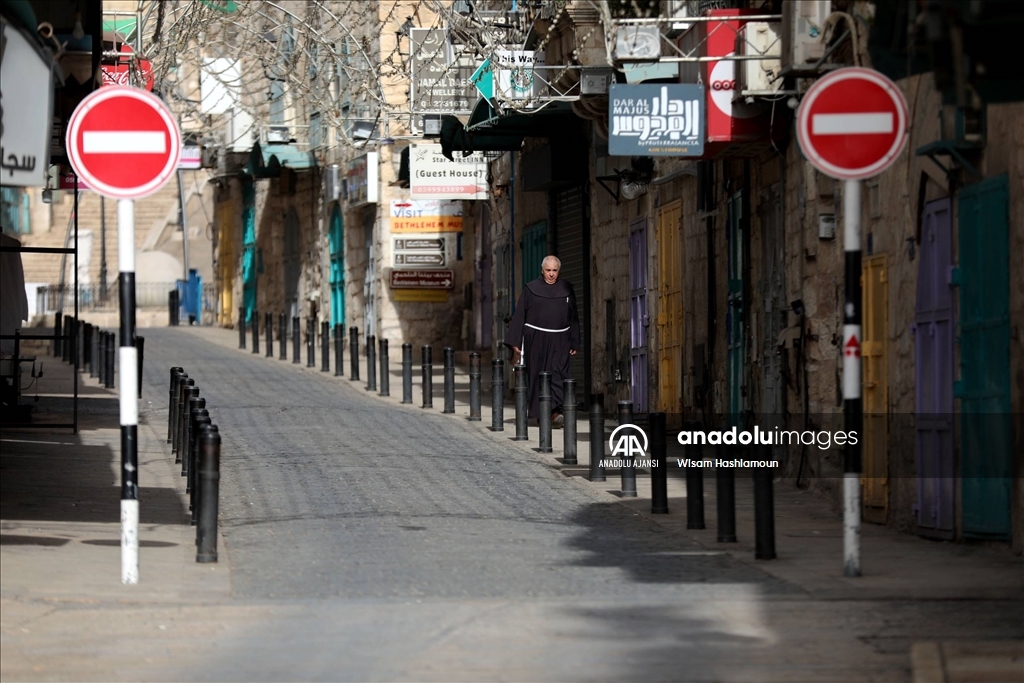 Beytullahim'de İsrail'in saldırılarını protesto için Filistinliler greve gitti