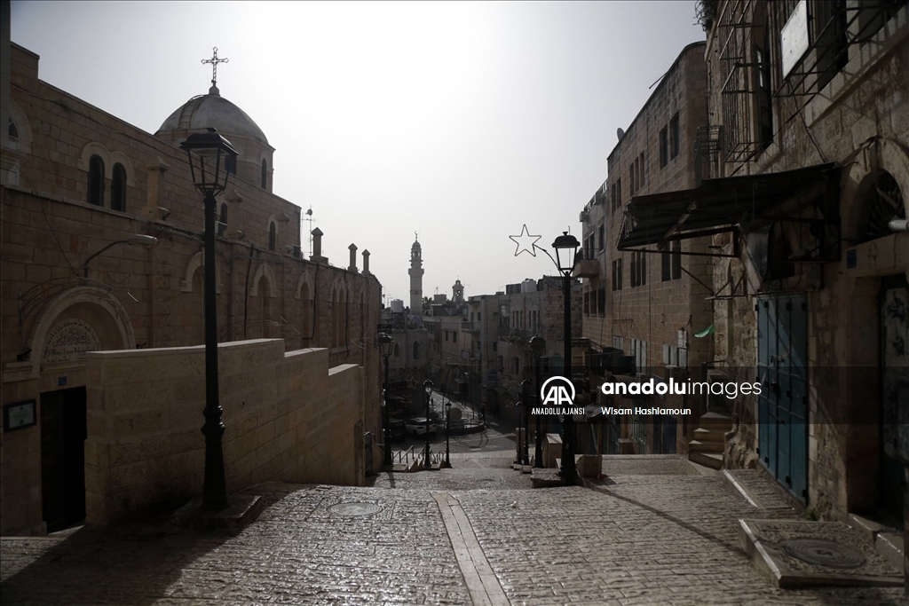 Beytullahim'de İsrail'in saldırılarını protesto için Filistinliler greve gitti