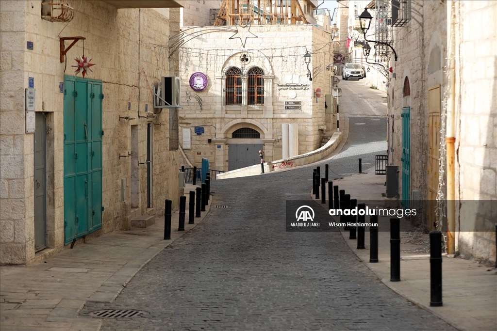 Beytullahim'de İsrail'in saldırılarını protesto için Filistinliler greve gitti