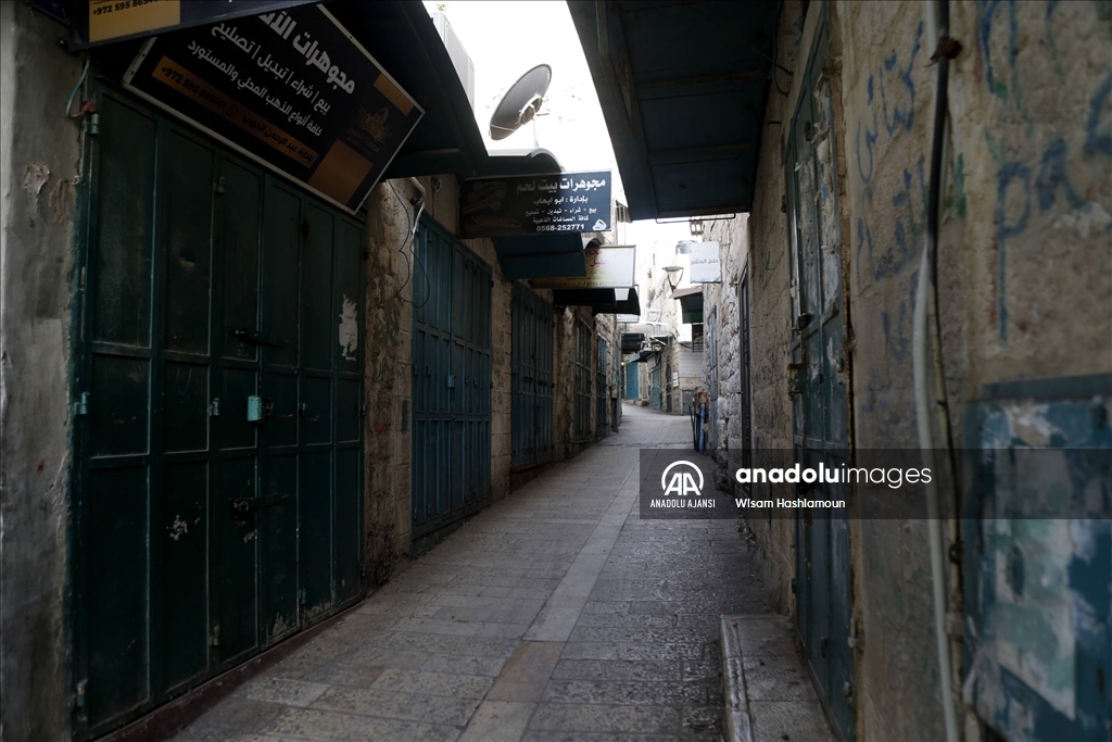 Beytullahim'de İsrail'in saldırılarını protesto için Filistinliler greve gitti