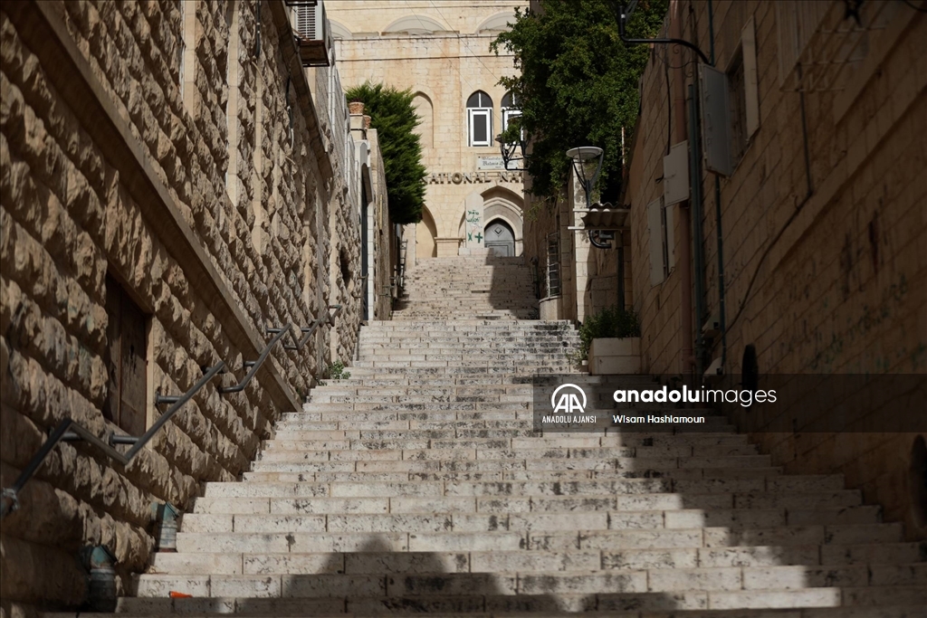 Beytullahim'de İsrail'in saldırılarını protesto için Filistinliler greve gitti