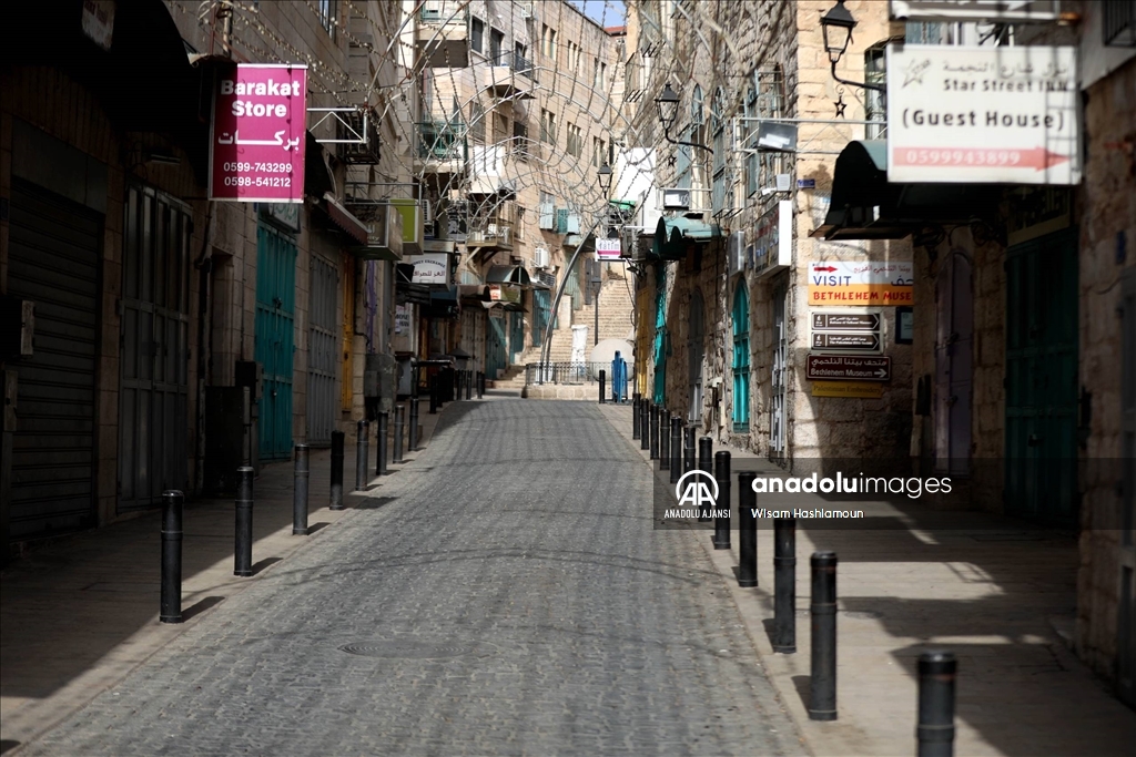 Beytullahim'de İsrail'in saldırılarını protesto için Filistinliler greve gitti