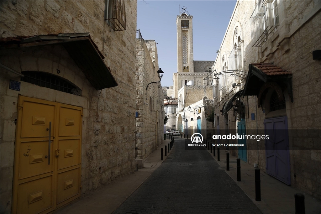 Beytullahim'de İsrail'in saldırılarını protesto için Filistinliler greve gitti