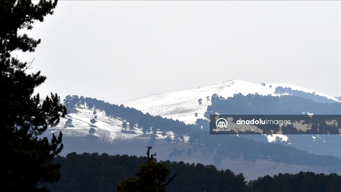 Kars'ın yüksek kesimlerine kar yağdı